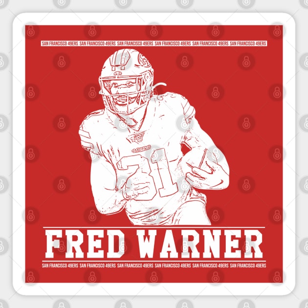 Fred warner || 49ers || White Magnet by Aloenalone